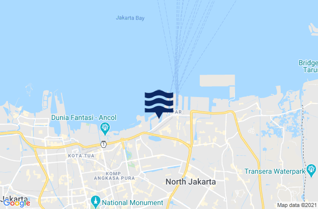 Mappa delle Getijden in Kota Administrasi Jakarta Utara, Indonesia