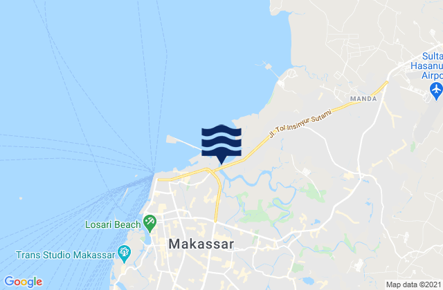 Mappa delle Getijden in Kota Makassar, Indonesia