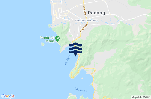 Mappa delle Getijden in Kota Padang, Indonesia