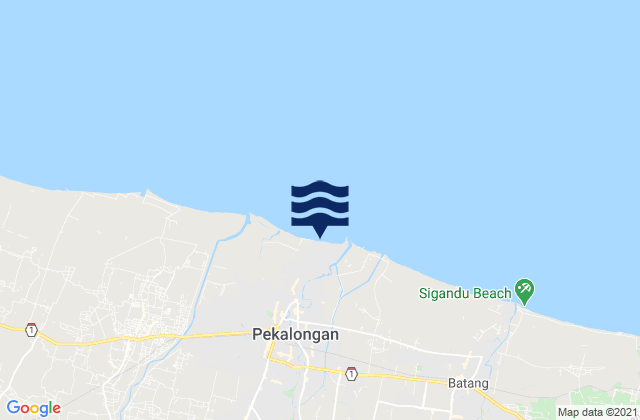 Mappa delle Getijden in Kota Pekalongan, Indonesia