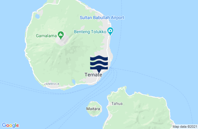 Mappa delle Getijden in Kota Ternate, Indonesia