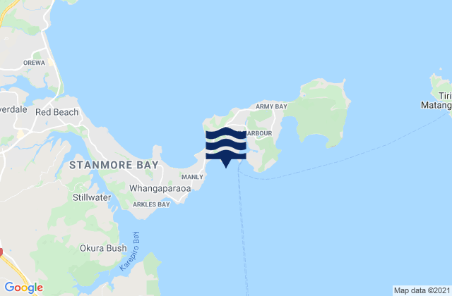 Mappa delle Getijden in Kotanui Island (Frenchmans Cap), New Zealand
