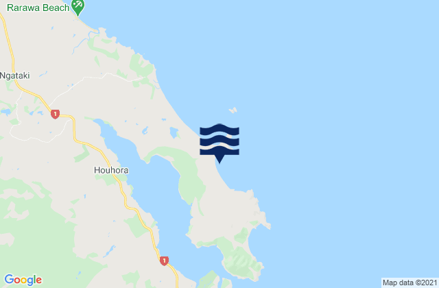 Mappa delle Getijden in Kowhai Beach, New Zealand