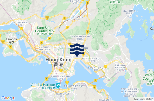 Mappa delle Getijden in Kowloon City, Hong Kong