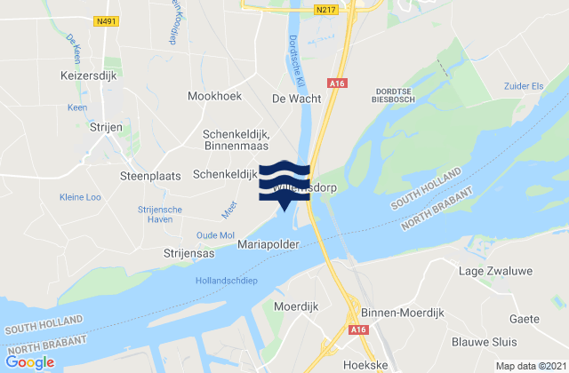 Mappa delle Getijden in Krimpen aan de IJssel, Netherlands