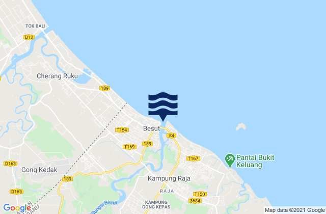 Mappa delle Getijden in Kuala Besut, Malaysia