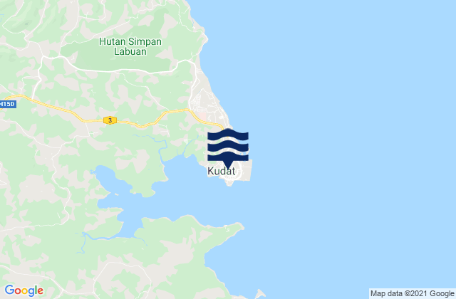 Mappa delle Getijden in Kudat (Maradu Bay), Malaysia