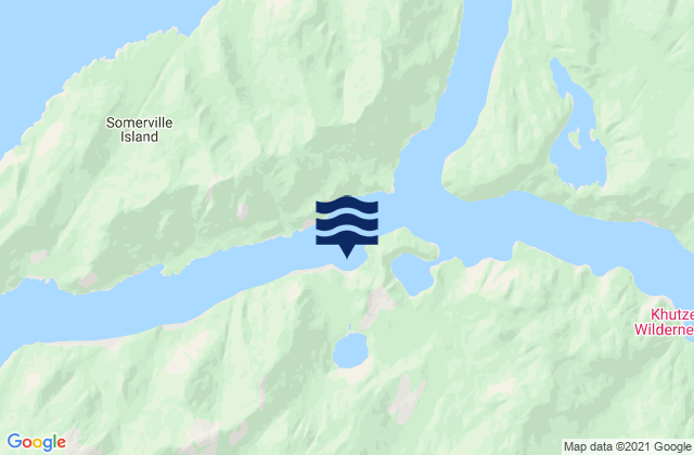 Mappa delle Getijden in Kumeon Bay, Canada