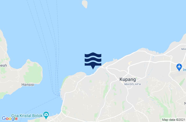 Mappa delle Getijden in Kupang Bay, Indonesia