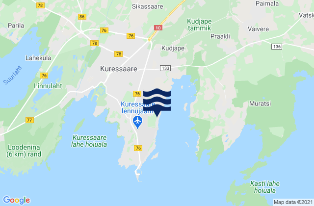 Mappa delle Getijden in Kuressaare, Estonia