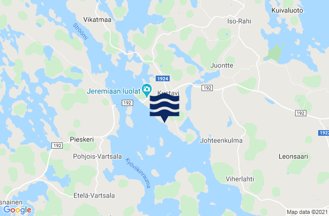 Mappa delle Getijden in Kustavi, Finland