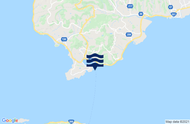 Mappa delle Getijden in Kutinotu, Japan