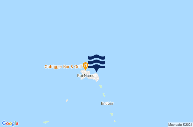 Mappa delle Getijden in Kwajalein Atoll (Namur Island), Micronesia