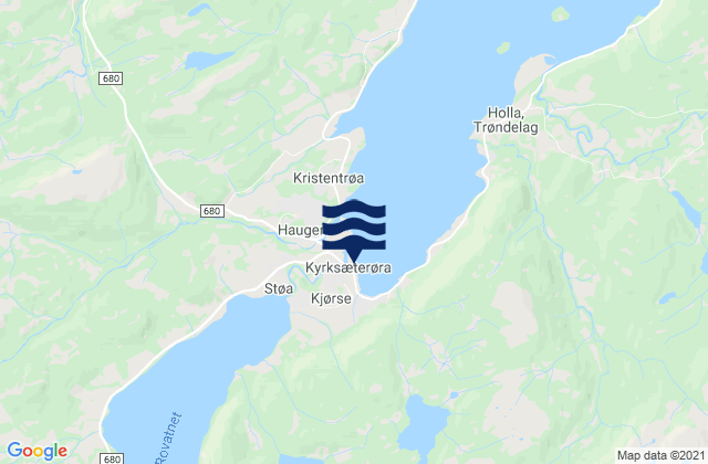 Mappa delle Getijden in Kyrksæterøra, Norway