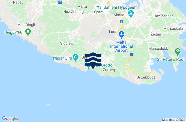 Mappa delle Getijden in L-Imqabba, Malta