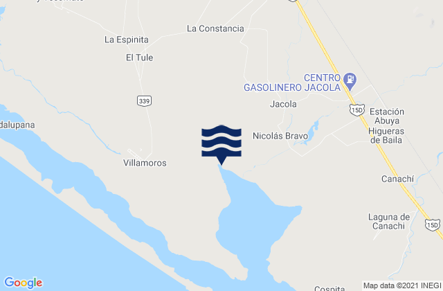 Mappa delle Getijden in La Constancia, Mexico