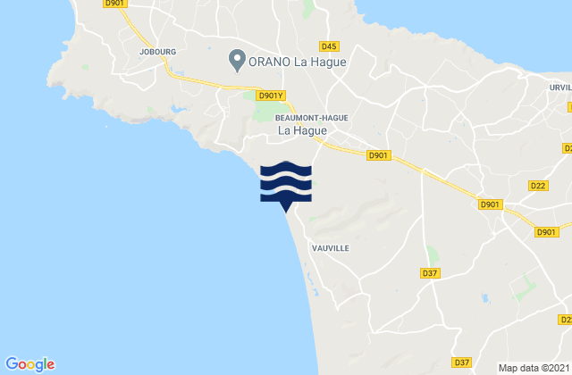 Mappa delle Getijden in La Crecque, France