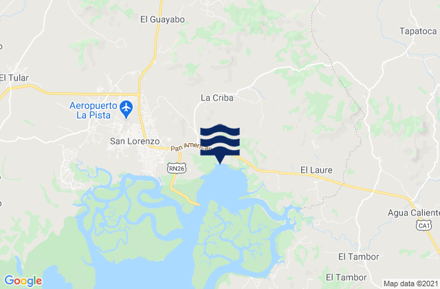 Mappa delle Getijden in La Criba, Honduras