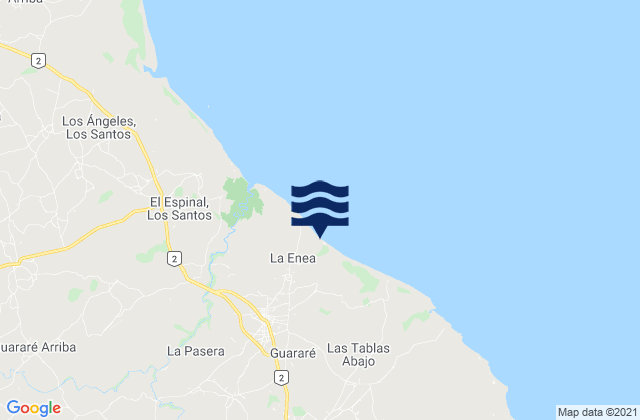 Mappa delle Getijden in La Enea, Panama