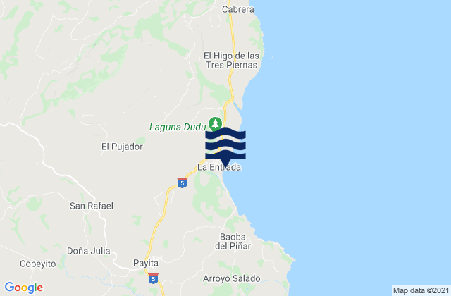 Mappa delle Getijden in La Entrada, Dominican Republic