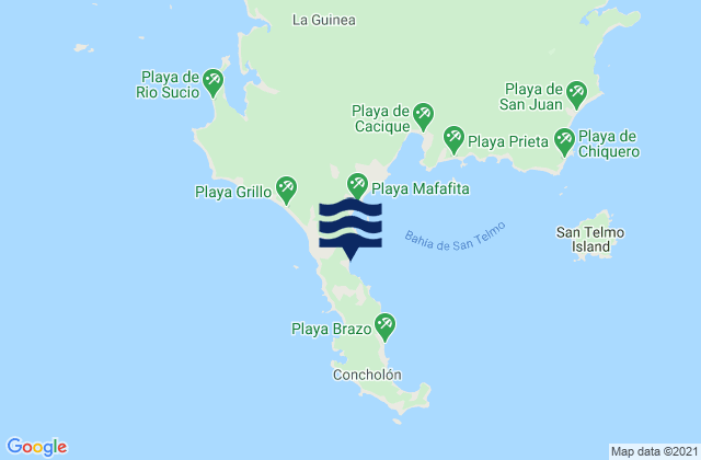 Mappa delle Getijden in La Esmeralda, Panama