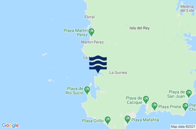 Mappa delle Getijden in La Guinea, Panama
