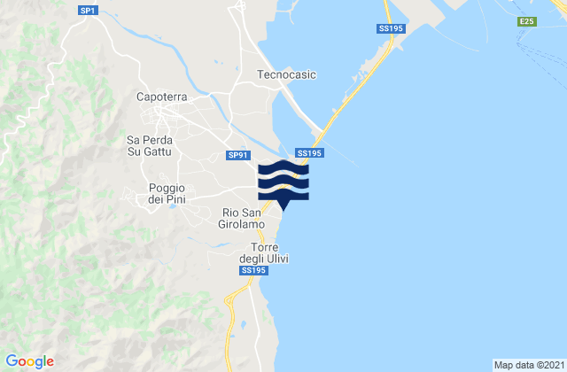 Mappa delle Getijden in La Maddalena, Italy