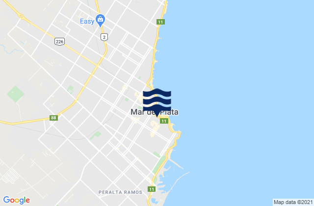 Mappa delle Getijden in La Paloma (Mar del Plata), Argentina