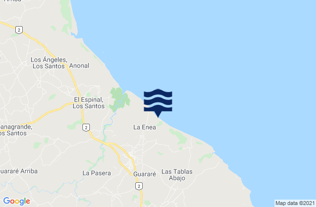 Mappa delle Getijden in La Pasera, Panama