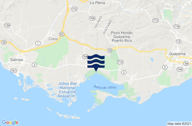 Mappa delle Getijden in La Plena, Puerto Rico