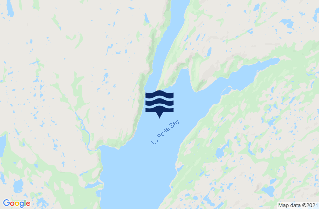 Mappa delle Getijden in La Poile Bay, Canada