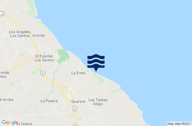 Mappa delle Getijden in La Tiza, Panama