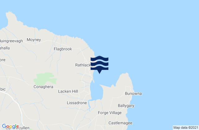 Mappa delle Getijden in Lackan Bay / Kilcummin, Ireland