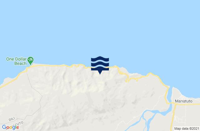 Mappa delle Getijden in Laclo, Timor Leste