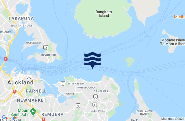 Mappa delle Getijden in Ladies Bay, New Zealand