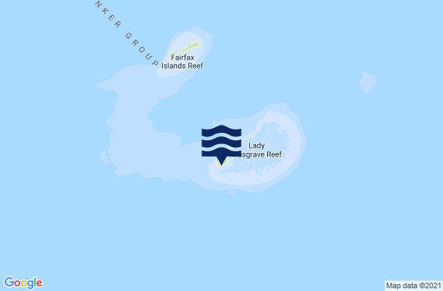 Mappa delle Getijden in Lady Musgrave Island, Australia