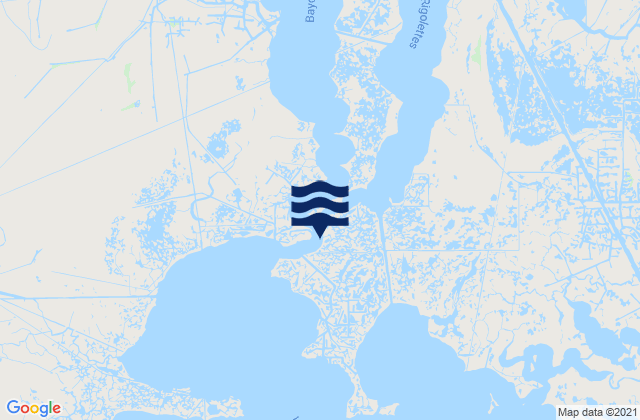 Mappa delle Getijden in Lafitte Barataria Waterway, United States