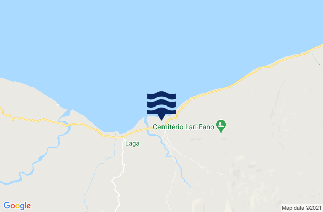 Mappa delle Getijden in Laga, Timor Leste