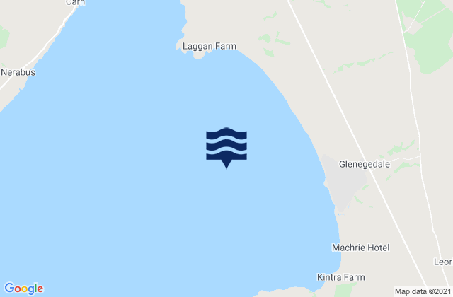 Mappa delle Getijden in Laggan Bay, United Kingdom