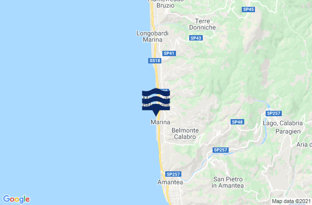 Mappa delle Getijden in Lago, Italy