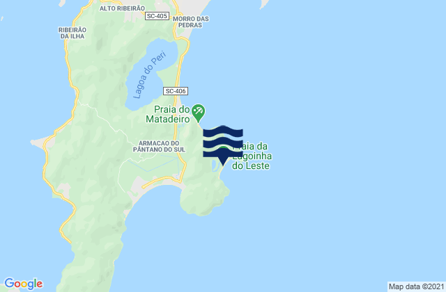 Mappa delle Getijden in Lagoinha do Leste, Brazil