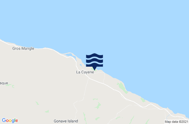 Mappa delle Getijden in Lagonav, Haiti