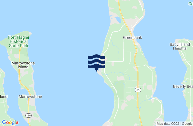 Mappa delle Getijden in Lagoon Point, United States