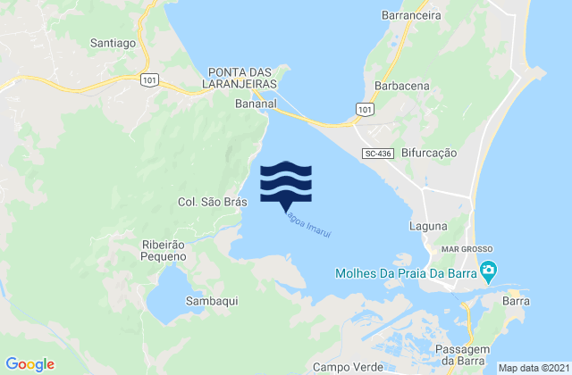 Mappa delle Getijden in Laguna, Brazil
