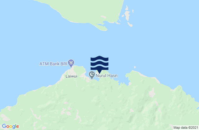 Mappa delle Getijden in Laiwui, Indonesia