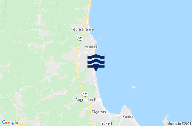 Mappa delle Getijden in Laje do Jacques, Brazil