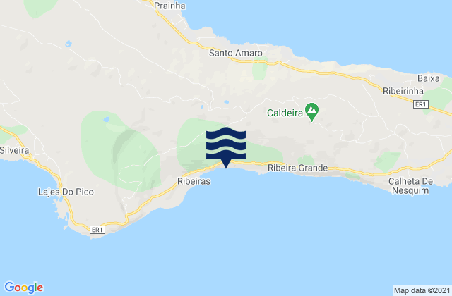 Mappa delle Getijden in Lajes do Pico, Portugal