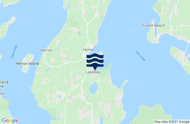 Mappa delle Getijden in Lake Bay, United States