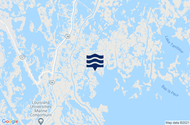 Mappa delle Getijden in Lake Boudreaux, United States