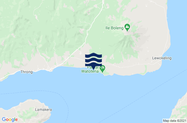 Mappa delle Getijden in Lamalouk, Indonesia
